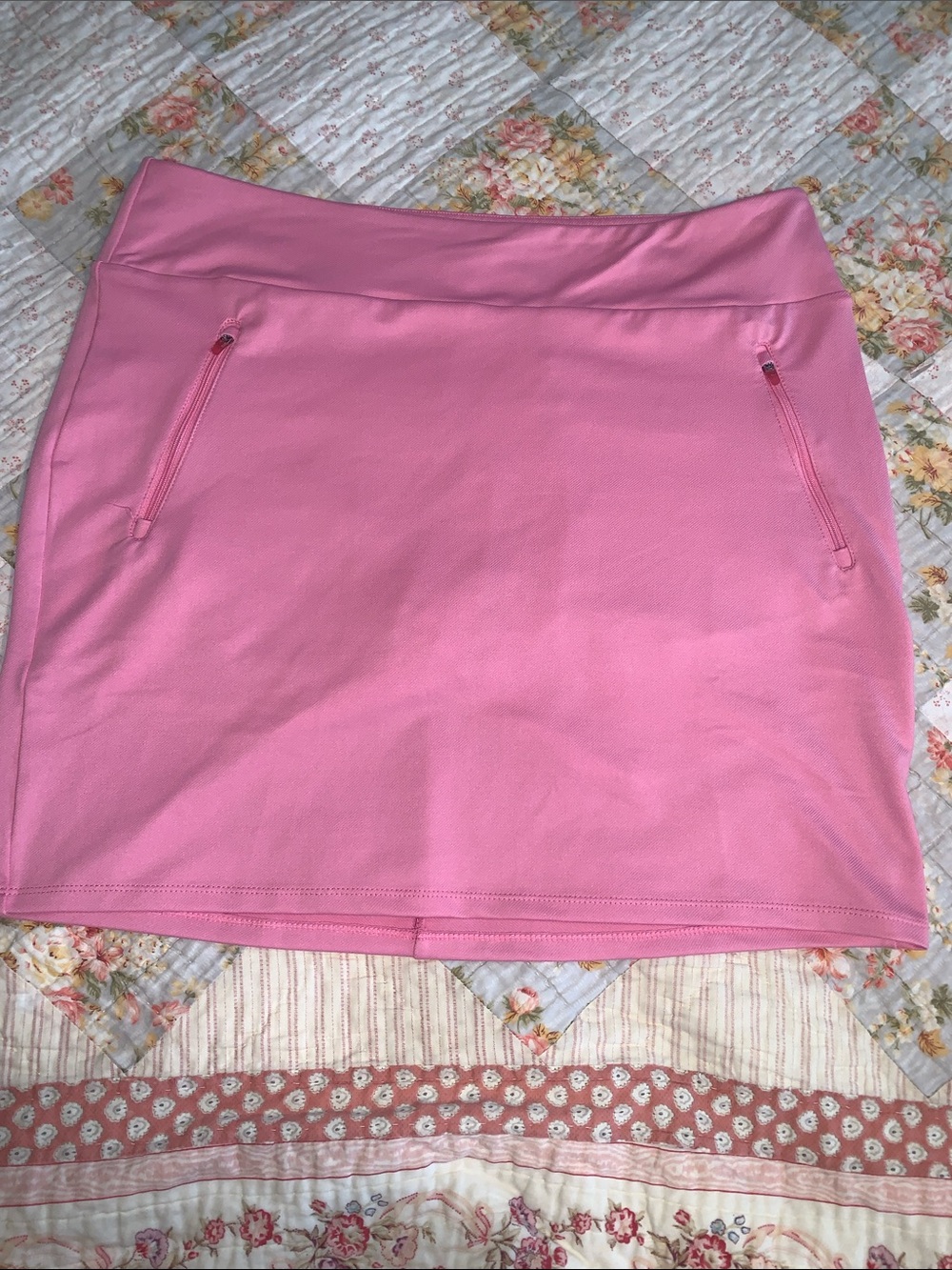 Antigua Pink Athletic Skort with Zip Pockets